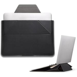 MOFT Laptop Carry Sleeve, 2-in-1 Laptop Bag & Stand for 14" MacBook Air/Pro & Dell/HP/Lenovo/Asus, Stylish Slim Computer Sleeve Bag with Expandable Storage for Computer Accessories, Night Black