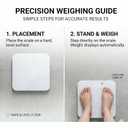Digital Scale for Body Weight, Highly Accurate Bathroom Scale with Invisible LED Display & Step-On Technology, Shatter-Resistant Tempered Glass & Anti-Skid Base for Home Gym, 400 lbs