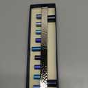 Yair Emanuel Anodized and Hammered Strip Menorah - Blue