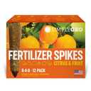 Fertilizer Spikes for Citrus & Fruit Trees & Shrubs (12 Spikes - 3.0 Lbs)
