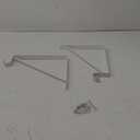 2 Pcs Shelf and Rod Brackets, Wall Mounted Shelf Supports White,SRB300