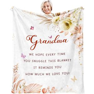 Grandma Gifts - Gifts for Grandma - Grandmas Birthday Gift from Grandkids - Best Grandmother Gift - to My Grandmom Throw Blanket 60"X50"