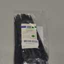 HS Plastic Ties with Screw Holes (100 Pack) 7.5 Inch Mount Head Electrical Zip Ties 50 LBS,UV Black