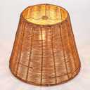 Empire Natural Rattan Spider Boho Lamp Shade Handwoven Indonesian Rattan, Large Wicker Woven Lampshade for Table & Floor Lamps, Boho Decor(5.9" Top × 9.8" Bottom × 7.9" Slant)