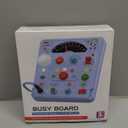 Busy Board Montessori Toys for Toddler 1 2 3 4 Year Old with 13 LED Lights, Sensory Toys Educational Learning for Toddlers 1-3, Activity Travel Toy Gifts for 1+ Year Old Boys and Girls