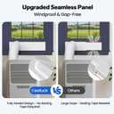 Universal Sliding Door AC Vent Kit: Coupler Filter Fits 5.1" & 5.9" Exhaust Hose, Portable air Conditioner Window kit with 6 Upgrade Plates, Adjustable 17 to 95 Inches