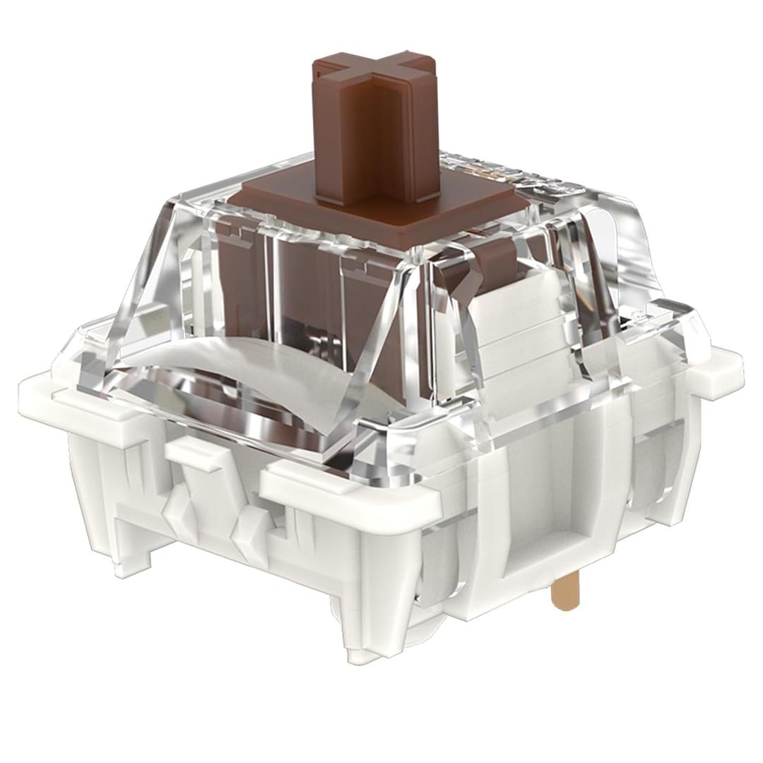 Gateron G Pro 3.0 Brown Switches for Mechanical Keyboard,3-Pin 55gf Tactile Feel/Pre-Lubed/Pin-Enhanced Switches(90pcs, Brown, 3-Pin)
