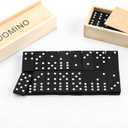 Hungdao 80 Pack Mini Dominos Set for Kids Adults Bulk Double 6 Dominoes 28 Tiles Wooden Traditional Board Games Double Six Standard Dominoes Party Favors Gifts Travel Family Games Toys with Wood Case