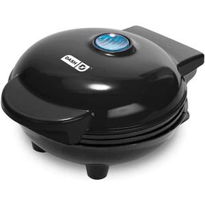 DASH Mini Maker Electric Round Griddle for Individual Pancakes, Cookies, Eggs & other on the go Breakfast, Lunch & Snacks with Indicator Light + Included Recipe Book - Black