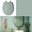 Bemis Classic Colors Slow Close Toilet Seat, Easy Clean Hinges and Durable Plastic Seat, Made in USA, Elongated, Seafoam