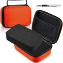 EVA Hard Case with Customizable Foam 11 x 7.8 x 4.3 Inch Protective EVA Carrying Case Shockproof Outdoor for Camera, Digital Products, Electronic Instruments with Knife, Orange