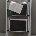 SocTone 2 Step Ladder, Folding Step Stool for Adults with Handle, Lightweight, Perfect for Kitchen& Household, 500lbs Capacity Sturdy Steel Ladder, White