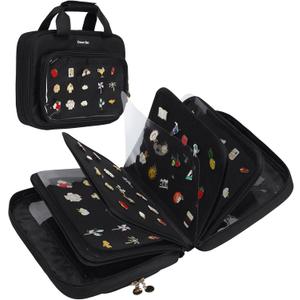 Enamel Pin Display Bag, 8-Page Pin Trading Book, Collectible Pin Board, Suitable for Storing Pins, Brooches, Patches
