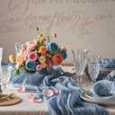 6 Pieces Cheesecloth Table Runners 10 Ft Gauze Table Cloth for Boho, Rustic Wedding Arch, Baby Shower Decorations Birthday Party (6, Dusty Blue)