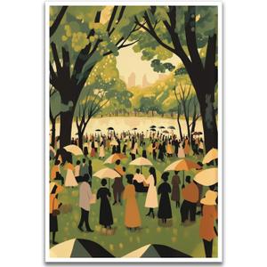 African American Canvas Wall Art Black People Posters Vintage African American Juneteenth Art Painting Prints Modern Black Art Prints Wall Decor for Living Room Home Bedroom Office, 16x24inch Unframed