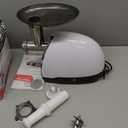 Gourmia Electric Meat Grinder  500W Commercial Grade Meat Processor with Sausage Stuffer, 3 Stainless Steel Grind Plates Fine to Coarse, Stainless Steel