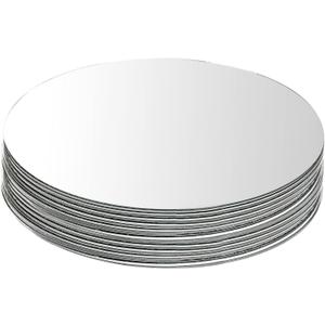 Suwimut Set of 12 Round Mirror Trays, 10 Inch Glass Mirrors Candle Plate Large Circle Mirrors Wall Mount Glass Mirror Tiles for Table Centerpieces, Crafts, Wedding, Party Decorations