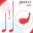 Realspring Backyard Golf Club Set Adjustable Golf Club for Backyard Game Plastic Chipping Clubs Plastic Balls Outdoor Indoor Training Practice Gift for Adults(Red,Right Hand)