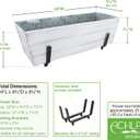 Achla Designs Medium White Flower Box- 2x6 Railing Brackets