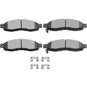 SCITOO Semi-Metal Brake Pads, 4pcs Front Brake Pads Brakes Kits Fit For 2004-2006 For INFINITI For QX56,2005-2006 For Nissan For Armada | 2004 For Pathfinder For Armada | 2004-2007 For TITAN
