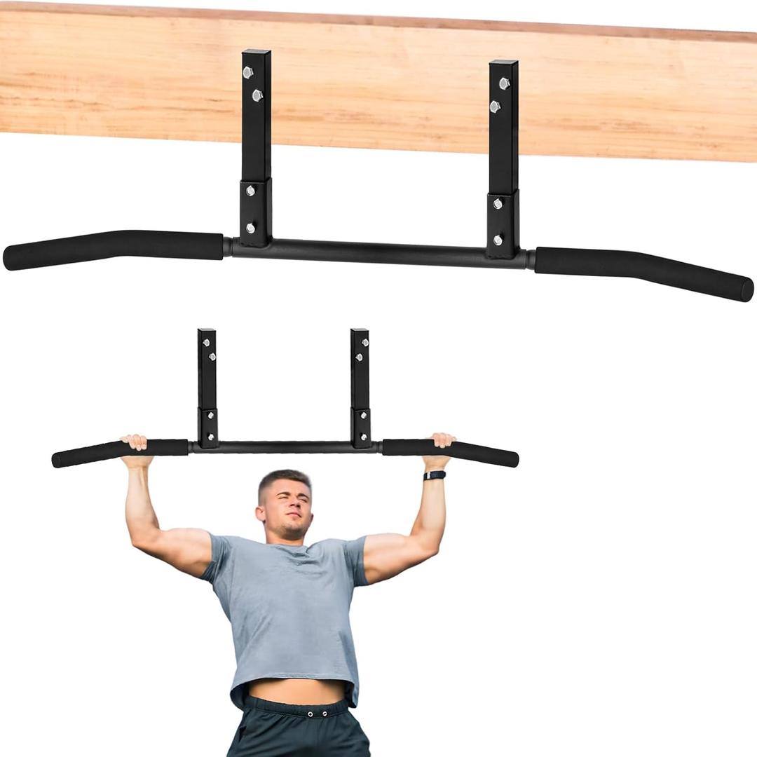ATENTO Pull Up Bar, Chin Up Bars Ceiling Mount, Workout for Home Gym, Beam, Crossfit - Heavy-Duty, Foam Grip, Easy installation