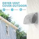 4 Inch Dryer Vent Cover Outside, HG Power Metal Exterior Vent Cover with Removable Screen & Cushioned Non-Return Flap, Air Wall Vent for House, Range Hood, AC, Opening Diameter: 3.81" White