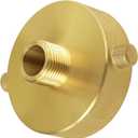 NOVINO Fire Hydrant Hose Adapter 2-1/2" NST/NH Female x 3/4" GHT Male, Brass Fire Hydrant Adapter to Garden Hose