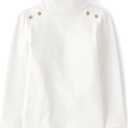 Gymboree Girls and Toddler Long Sleeve Turtleneck Shirts (2T, White)