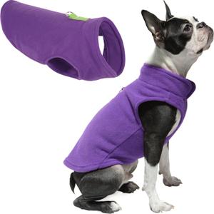 Gooby - Fleece Vest, Small Dog Pullover Fleece Jacket with Leash Ring, Lavender, Medium (Medium (Around 11-lb))