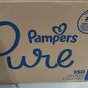 Pampers Pure Baby Diapers, Size 4 (22-37 lbs), 150, Up to 100% Leakproof, Premium Hypoallergenic Soft Diapers