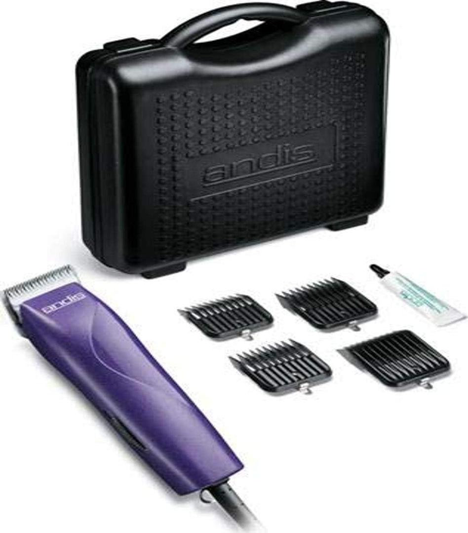 Andis 21420 EasyClip Pro-Animal 7-Piece Detachable Blade Clipper Kit, Animal/Dog Grooming, Purple MBG-2 (Blue)