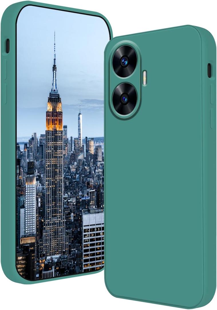 Compatible with Realme C55 Case Silicone Liquid Dark Green, Soft Smooth Touch for Realme C55 Phone Case Silicone Shockproof Thin Cover (Dark Green) Compatible with Realme C55 Case Silicone Liquid Dark Green, Soft Smooth Touch for Realme C55 Phone Case Silicone Shockproof Thin Cover (Dark Green)