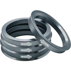 4 Pack Universal Car Hub Centric Ring, 60.1 mm ID to 73.1 mm OD Centerbore, Aluminum Alloy Wheels Center Shaft Shock Absorbing Hubrings, Hub Adapter Rings Compatible with Most Vehicles (Gunmetal Gray)