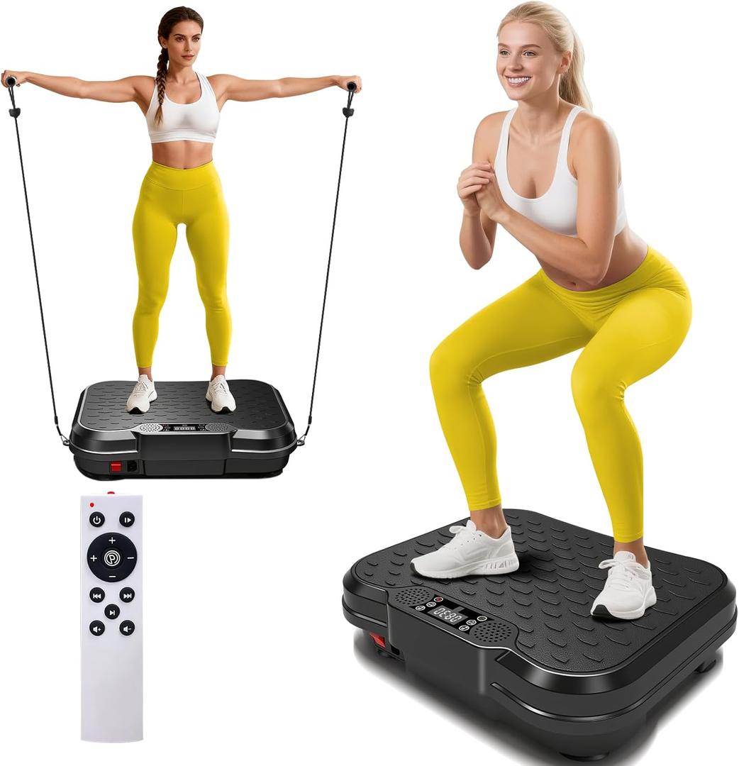 NXSCI Vibration Plate Exercise Machine,Vibrating Platform for Lymphatic Drainage with 250 Speeds,500 lbs Weight Capacity,Vibrated Plates for Weight Loss,Full Body Workout Equipment for Fitness at Home, Bluetooth
