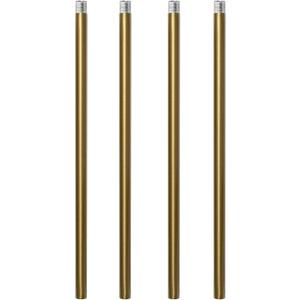 Brushed Brass M10 Threaded Extension Rod 12 Inches for Pendant Light, Chandelier, Island Lighting,Lighting Fixture downrods & Stems,12 Inches 11.4mm OD (0.449) x 300mm L (11.81)