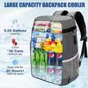 Backpack Cooler Insulated Leak Proof, Lightweight Soft Sided Cooler Backpack for Men Women, Waterproof Beach Cooler Bag Lunch Backpack for Camping Hiking Picnic Fishing Travel Outdoor