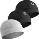 3Pcs Cooling Skull Cap Helmet Liner Breathable Mesh Cycling Running Hat, Lightweight Quick Dry Sports Beanie for Men