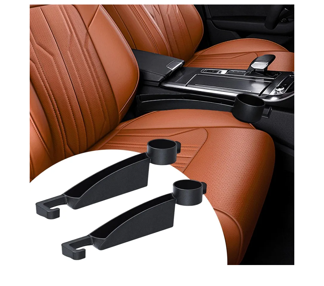 2 Pieces Seat Filler Holder Easy Installation Stop Things from Dropping Accessories Interior Seat Storage Box, Black