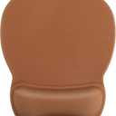 MROCO Ergonomic Mouse Pad with Gel Wrist Rest, Comfortable Mousepad with Smooth Wrist Support Surface and Non-Slip PU Base for Pain Relief, Computer, Laptop, Office & Home, 9.4 x 8.1 in, Coffee Brown
