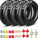 4.80/4.00-8" Inner Tubes 4-Pack Heavy Duty High Air Tightness with TR87 Angled Valve Premium Replacement for Mini Bikes, Go Kart, Lawn Mowers, Hand Truck, Wheelbarrow (4)