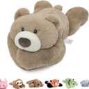 Niuniu Daddy 20" | 3.3 Pound Weighted Bear Stuffed Animals for Adults Kids, Giant Large Teddy Bear Plush Toy, Cute Brown Bear Body Pillow with Soft Fur & Body for Gift Christmas Birthday Holidays (Medium)