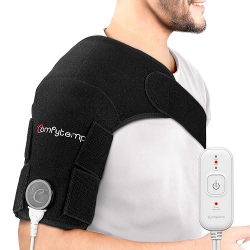 Comfytemp Shoulder Heating Pad for Rotator Cuff, Heating Pad for Shoulders with Brace, FSA Eligible HSA Heated Shoulder Wrap for Men Women Mom Dad, 3 Heat Settings, 2H Auto-Off (S/M)