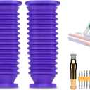 2 Pack Vacuum Lower Duct Hose Kit Compatible with Dyson V6,V7,V8,V10,V11,V15 Soft Roller Cleaner Head,Vacuum Attachment Replacement Parts for Home Cleaning, 1 Set Screwdrivers, 1 Clean Brush