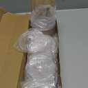 AOZITA 8 Pack Acrylic Qtip Holder Dispenser with Lids & Labels, Cotton Swab, Ball, Round Pads, Floss Picks Storage Canister - Clear Plastic Apothecary Jar for Bathroom Vanity Makeup Organizer