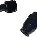 6AN 8AN 10AN 2 Pack PTFE Swivel Hose End Fitting Adapters Oil/Fuel/Gas Hose Line (8AN 45 Degree)