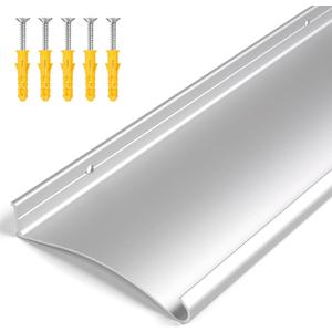 4" Extra-Wide Door Rain Drip Guard, 40" L Heavy Duty Aluminum Thickened Window Door Rain Deflector, Door Drip Cap, 0.8" Height Overhead Drip Edge (Silver)