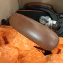 Leather Office Chair, PU Home Computer Desk Chairs with Ergonomic Back Support, 360Swivel Free, Small Gaming Chair with Wheels and Adjustable Armrests, for Short People Use (1 Pack, Vintage Brown)