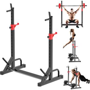 FONBEAR Adjustable Squat Rack, Barbell Rack, Bench Press 550 LBS Max Load Multi-Function Home Gym Weight Lifting Dumbbell Racks Stands - Great for Beginners and Professional Use