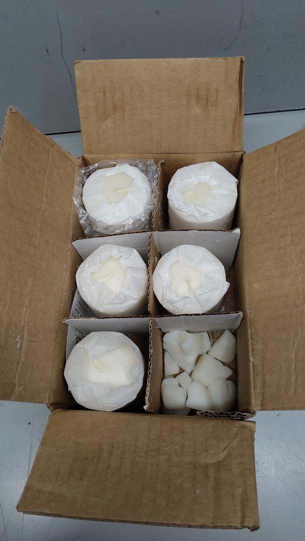 Simply Soson Ivory Pillar Candles - Set of 5, 2.5x4 Inch, Emergency & Tall, Unscented Wax Candles