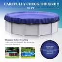 UIRWAY [200GSM Heavy Duty] 21FT Winter Pool Cover 2026 Upgrade Thick Pool Cover for Above Ground Round Pools, UV & Cold Resistant Swimming Pool Cover, Tearproof Tarp with Cable System